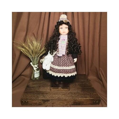 Big Vintage Retro Porcelain Palace Girl Doll Home Decoration Antique Ornaments Christmas Gift 40cm