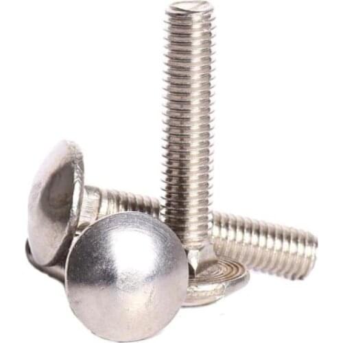 10pcs M8 8mm A2 STAINLESS STEEL COACH BOLTS CUP SQUARE CARRIAGE BOLT SCREWS DIN 603 16-70mm Length