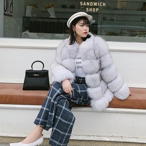 JKP 2020 Real Fox Fur Coat for Women Leather Jackets Natural Animal Fur Jackets Temperament Short Coat High QUality