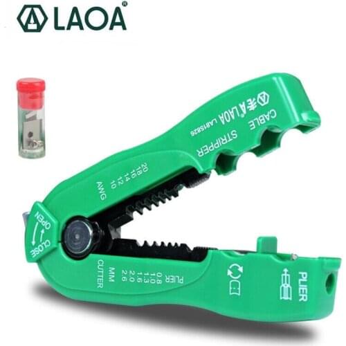 LAOA Multifunction Wire Cutter Cable Stripper Line Wire Stripping Crimp Tool Mini Portable Hand Tools 0.8-2.6mm