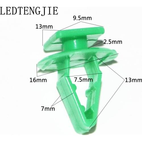 LEDTENGJIE 100Pcs Auto Fasteners Trim Board Car Deflector Water Collecting Plate Plastic Fixed Clips For Honda