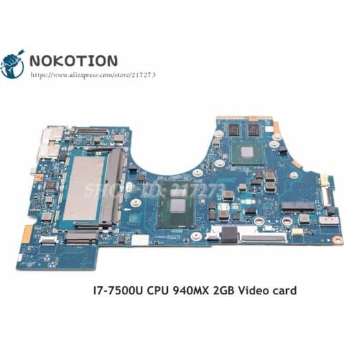 NOKOTION BIUY2 Y3 LA-D471P Main Board For Lenovo ideapad 710-15ISK Laptop motherboard 15.6 inch i7-7500U CPU 940MX 2GB graphics