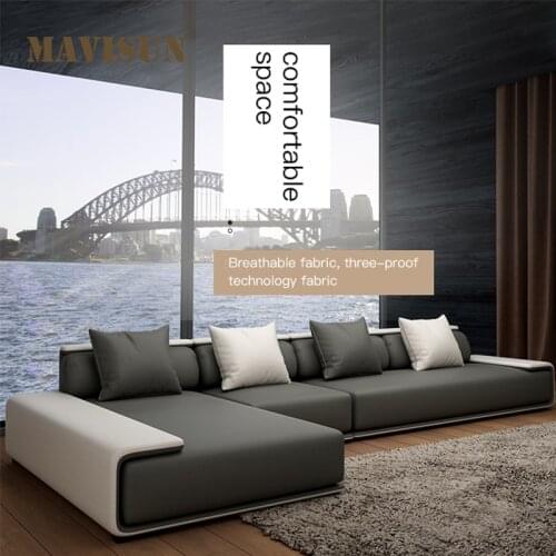 Living Room Furniture Set European Minimalist Fabric Corner Sofa Simple Modern Relaxing Transformer Sofas For Large Family Villa