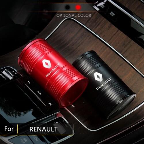For Renault Megane 2 3 Duster Logan Clio Laguna Captur Car Aluminum Alloy Ashtray Creative Personality Smokeless CupHolder
