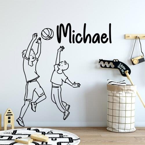 Drop Shipping basketball Wall Art Decal Decoration Fashion Sticker Living Room Bedroom Removable Decor Wall Decals