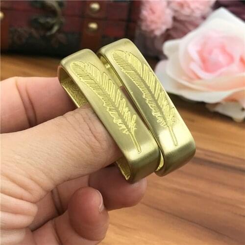 Solid Brass Belt Buckle Loop For Men Belt Luxury DIY Leather Craft Hardware Metal Accessories For leather Belt Men BL0003