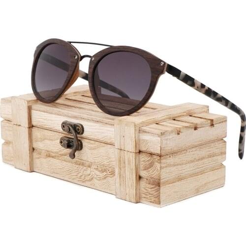 Fashion Women Men Wood Sunglasses Metal Legs Polarized Lens Round Retro Vintage Cool Sunglasses Free Shipping
