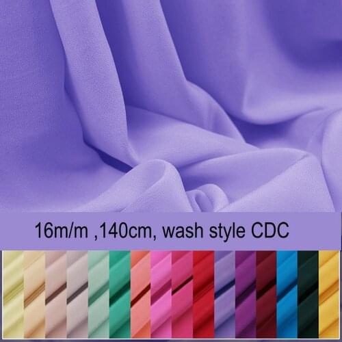 Water wash style Silk Crepe De Chine Fabric For Silk Dress 16 m/m 114cm