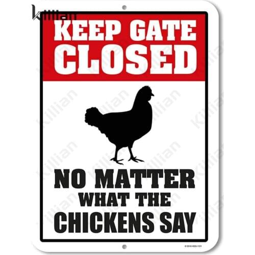 Vintage Metal Plaque Bar Wall Decoration Notice Metal Painting Animal Chicken Metal Plate Room Club Metal Poster Home Decor