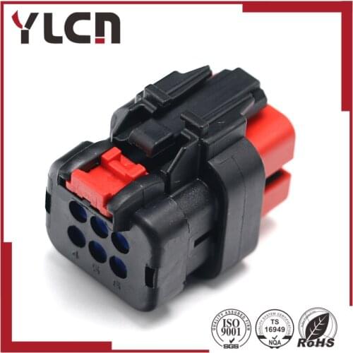 High quality 6pin waterproof auto female black connector wiring harness cable plug