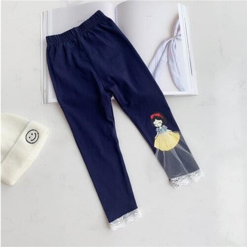 2 3 4 5 6 Years Girls Leggings Fashion Girl Print Skinny Pants Casual Elastic Waist Autumn Trousers Cotton Kids Legging New 2019