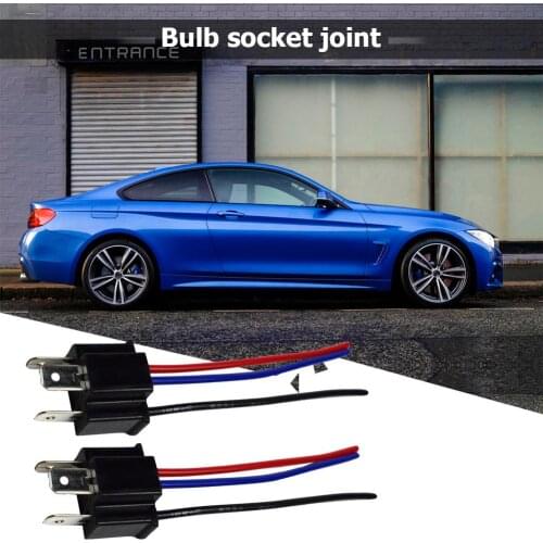 1 Pair 9003 H4 Bulb Socket Male Adapter Connector for Headlight Fog Lamp Automotive Wire Adapter Socket Lamp Connector