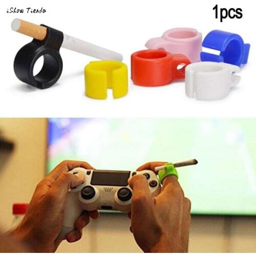 1Pcs Silicone Smoker Finger Ring Hand Rack Cigarette Holder Smoking Accessories for Game Player Driver Hand Free