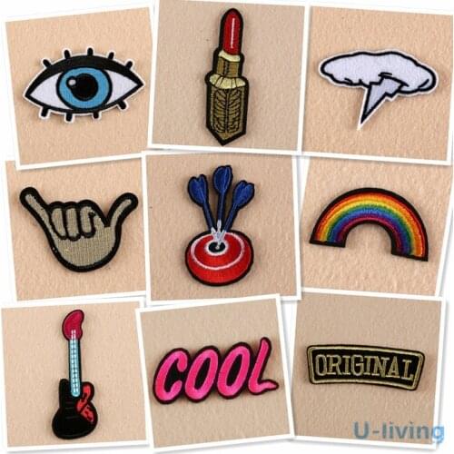1pcs Mixture Patch for Clothing Iron on Embroidered Sew Applique Cute Patch Fabric Badge Garment DIY Apparel Accessories DK-987