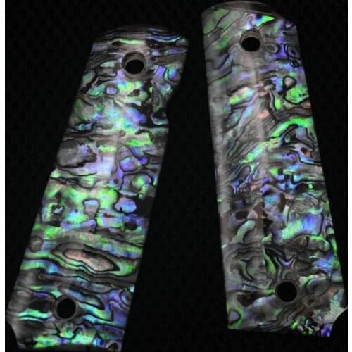 2Pieces 1911 Grips natural shell acrylic Handle Grips Patch Custom Grips CNC Handle Grips