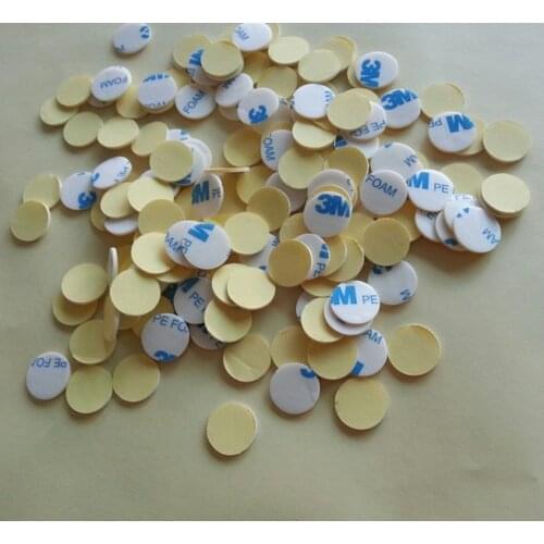 200pcs/lot 3M 1600T PE Foam White or black Color For Auto Round Double Sided Tape 15mm Diameter