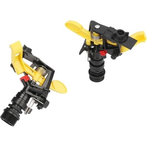 3/4" Male Rotating Rocker Sprinklers Oscillating 360 Gear Drive Automatic Watering Nozzles Garden Farm Irrigation Tool 5 Pcs