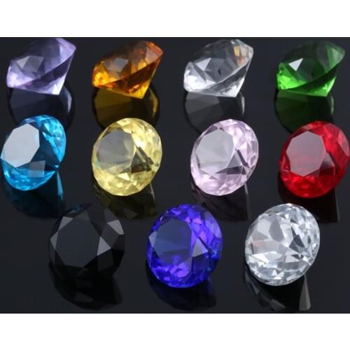 30mm Colorful Crystal Diamond Happy Birthday Wedding Sewing Decoration Event Party Supplies Home Decoration Accessories Ornament