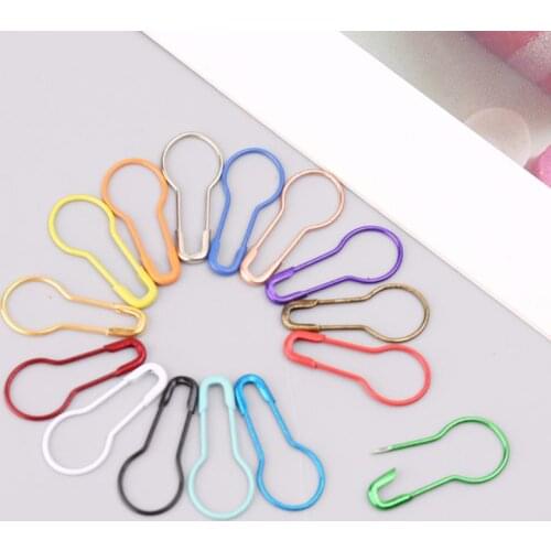 750pcs/box Metal Calabash Gourd Shape Security Safety Pins Tag Pin Clips Knitting Stitch Marker