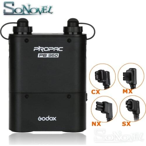 Godox PB960 Dual Output Flash Battery power Pack 4500mAh + Adapter Cable for Nikon Canon Yongnuo Godox Sony Flash Speedlite