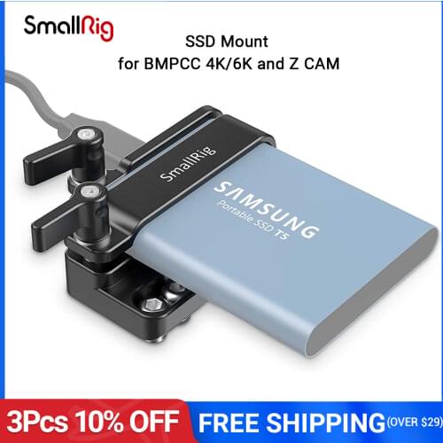 SmallRig Quick Release Mount for Samsung T5 SSD Card Holder Mount Compatible With SmallRig Cage for BMPCC 4K 2203 - 2245