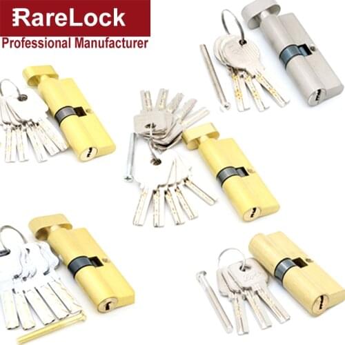 Door Lock Cylinder Double or One Side Opening with 3-10 Keys for Bedroom Bathroom Home Security Hardware DIY Rarelock MX03 G1