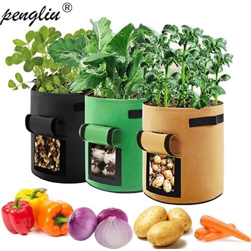 Felt Plant Vegetable Growing Bags Household Balcony Non-woven Fabric Potato Strawberry Tomato Garden Nursery Tools