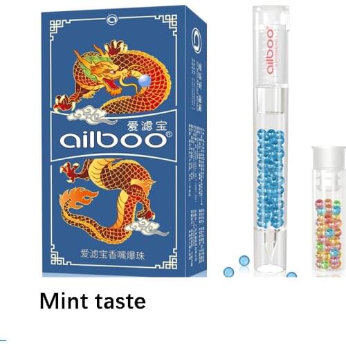 Ailboo Burst Beads Capsule Cigarettes Smoking Multiple Fruit Flavor Self-Service Mint For 5.5 7.6mm Cigarette Gift Box