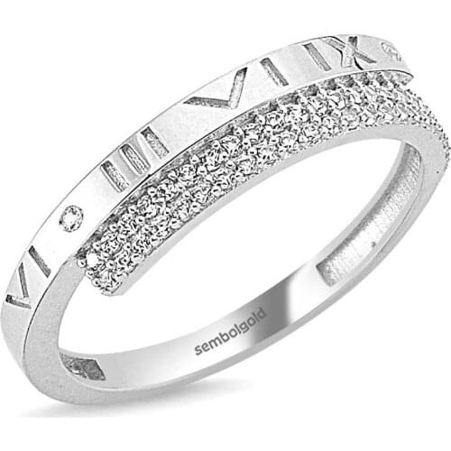 White gold ring Roman figure 14K Gold Handy Custom Craftsmanship Gift Gold Special Occasions Design Shiny Elegant Jewelry