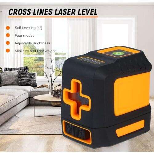 Laser Level Horizontal and Vertical Cross Line Self Leveler Auto-Leveling Spirit Level Self-Leveling Cross Laser Lines T04