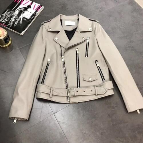 Maylofuer 100% Real Sheepskin Coat Female Genuine Leather Jacket Short Slim Jackets For Women Outerwear jaqueta de couro