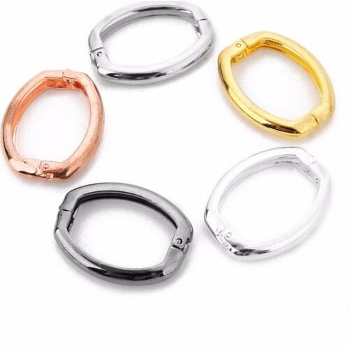 5pcs/set Copper Irregular Round End Fastener Clasps for Bracelets Necklace Bags Buckle Clasps Connectors DIY Jewelry Making