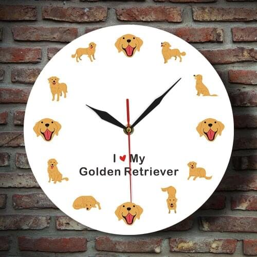 Nordic Minimalist Clock Wall Clock Living Room Small Yellow Dog Pattern Acrylic Clock Personalized Fashion Wall Clock Watch