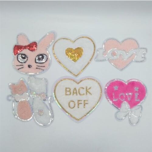 Cartoon Sequins With Embroidery Patches on the Clothes Iron Patches With Clothing Irons Ironing Badges Decorative Accessories