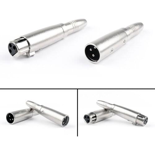 Areyourshop Male/Female XLR 3Pin to 1/4" 6.35mm Mono Female Jack For Audio Cable Mic Adapter 2/10PCS High Quality Jack Plug