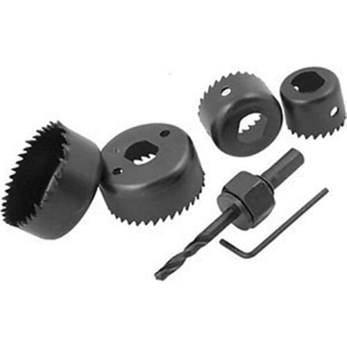 4 Round Saw Cap Wood Boring Drilling Chisel Tool Set