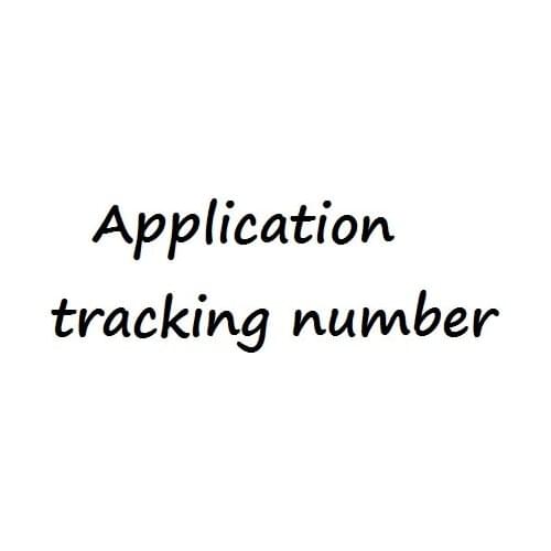 Application tracking number