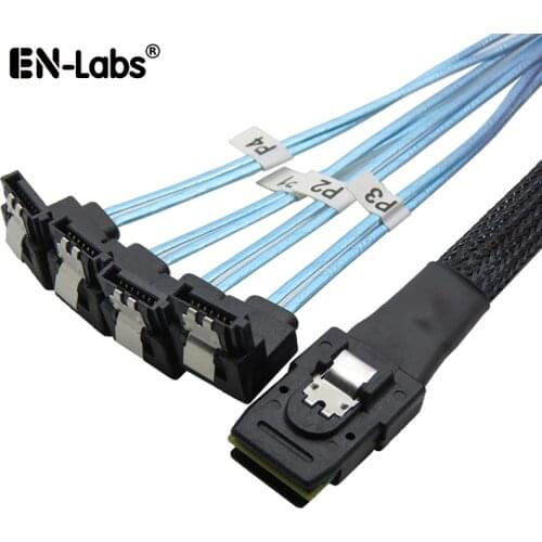 MiniSAS to SATA Adapter Converter,Mini SAS SFF 8087 Controller 6gb to 4xSATA Forward Breakout Cable,SFF-8087 Connector to 4 SATA