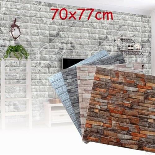 Self-adhesive 3d Brick Wall Paper Sticker for Living Room Bedroom Tv Back Ground Wall Waterproof Diy Foam Wall Sticker