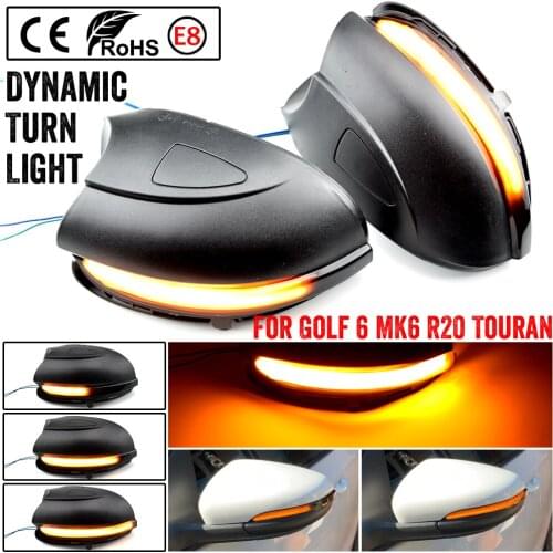 For Volkswagen VW GOLF 6 VI MK6 GTI R line R20 Touran Dynamic Blinker LED Turn Signal Light Side Mirror Indicator Sequential