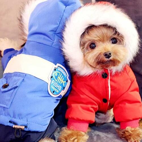 Warm Pet Dog Coat Jacket Padded Pets Clothing Bulldog Pet Jumpsuit Four Legs Puppy Dogs Costume Thicken Dog Clothes Chihuahua