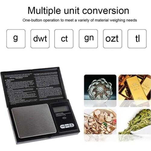 1 Pc Digital Scale 100/200/500/1000g High Precision 0.01g LCD Jewelry Gold Balance Weight Gram for Kitchen Jewelry Drug