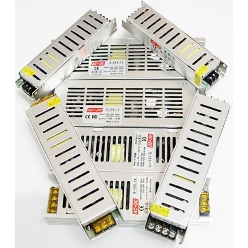 High Quality 12V LED Driver Adapter 60W 80W 100W 120W 150W 180W 200W 240W for LED strip 3528 5050 Switching Power Supply