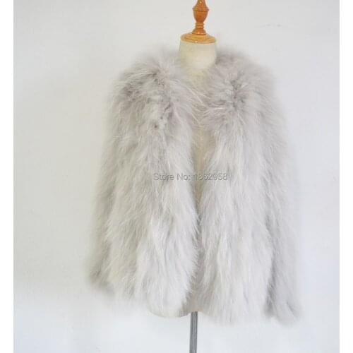 SJ475 Fashionable Hooded Design Free Size Women Raccoon Material Women Coat