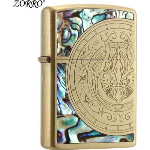 Zorro Unique Kerosene Windproof Etching Color Shell Seal Pasting Process Sweet Colors Outline Holy Love Nice Gifts for Lovers