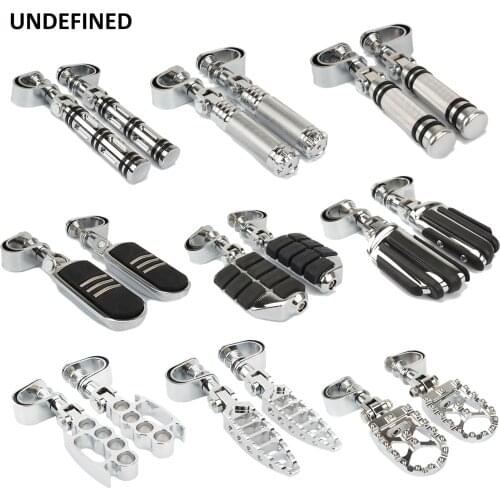 1" 1.25" Motorcycle Highway Crash Bar Clamp Mount Engine Guard Foot pegs Footrest For Harley Sportster Softail for Honda GL1500