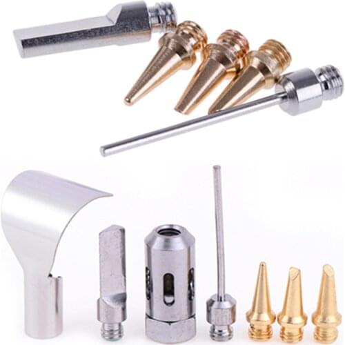 1Pc Copper+Iron Gas Welding Kit Gas Soldering Iron Head / 5Pcs HS-1115K Butane Gas Soldering Iron Kit Welding Kit Torch Pen Tool