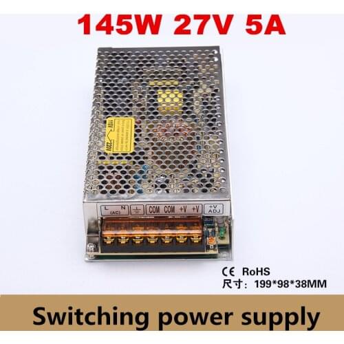 145W 27V 5A Power supplies Switching Power Supply Driver LED Strip light transformer Display AC110V-240V Input (S-145-27V)
