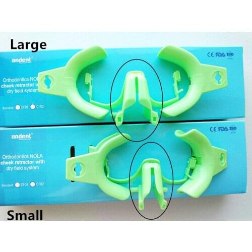 2Packs Dental Green Ortho Nola Dry Field System Cheek Retractor Mouth Opener For Adult and Child