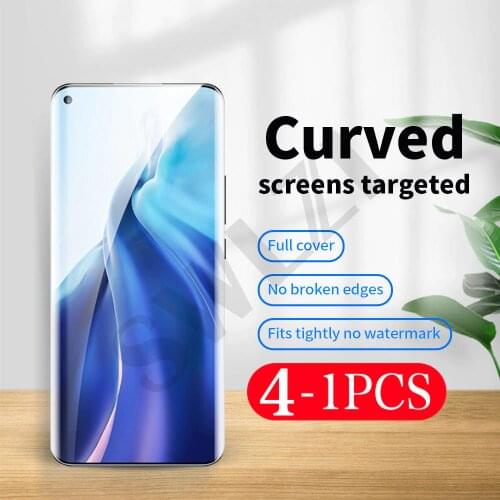 4-1Pcs cover protective film for Xiaomi Mi 11 Ultra 11i 11X 10 10S 10T 9 SE 9T Pro 8 Lite tempered glass phone screen protector